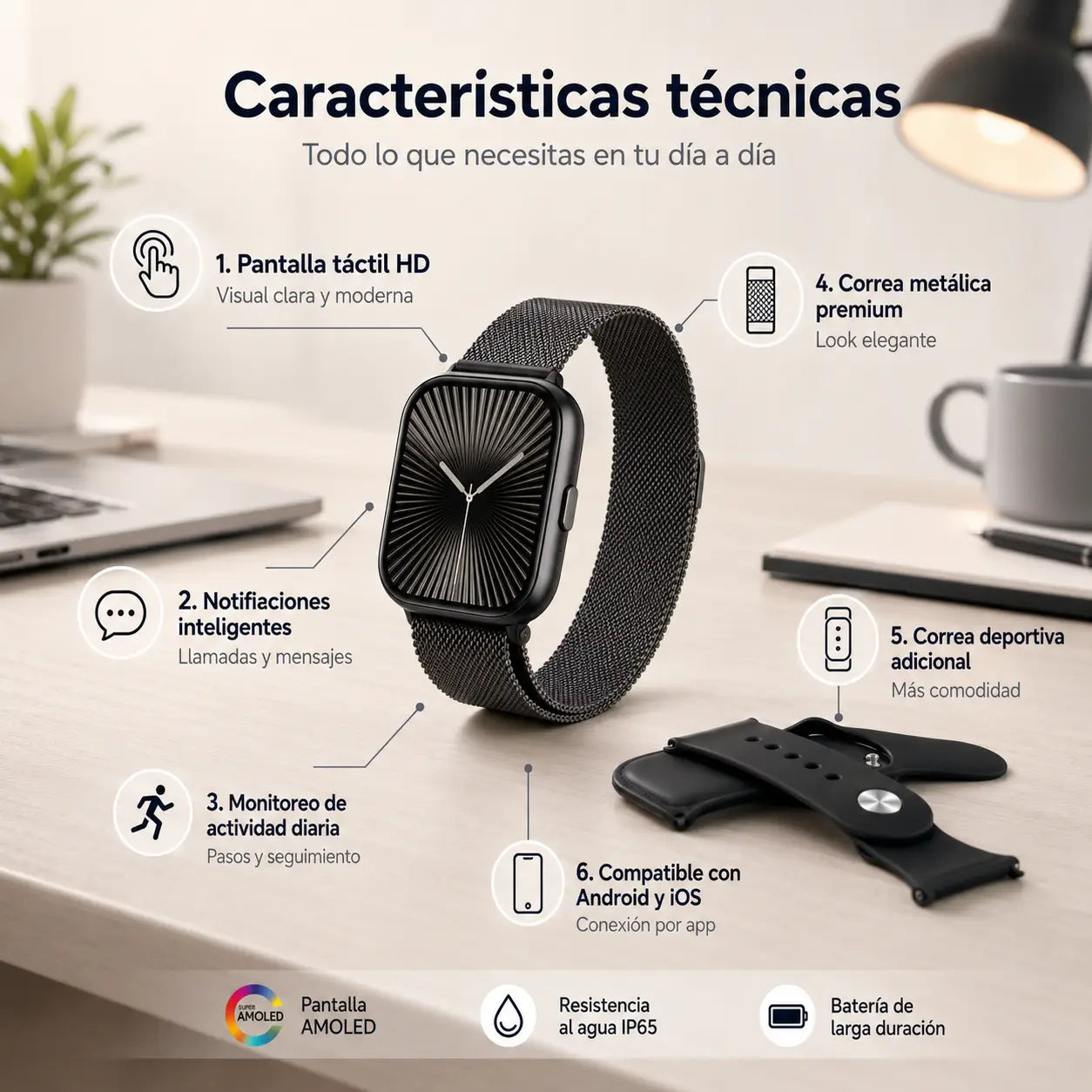 Smartwatch Series 10 / SW-11 con doble correa