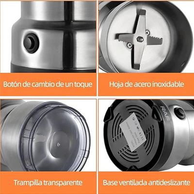 Molino Eléctrico Multiusos: Muele en segundos, disfruta por días ☕✨