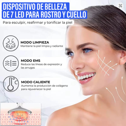Masajeador Facial LED con Vibración - Rejuvenated Skin®
