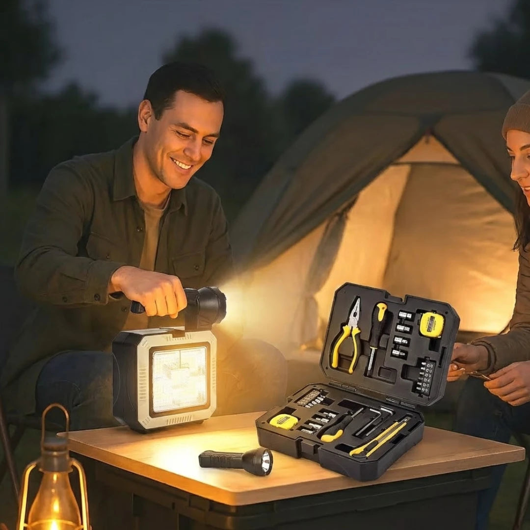 LINTERNA LAMPARA SOLAR | Kit Solar Camping Multifuncional🔦