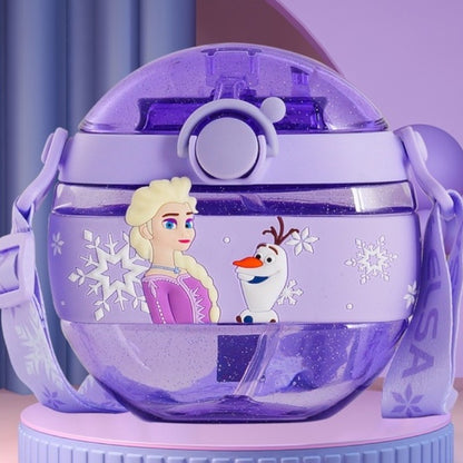 Cantimplora Infantil Disney Frozen 500ml | Antiderrame + Correa Ajustable 💜
