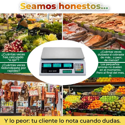 BÁSCULA DIGITAL de 40kg, pantalla de doble cara⚖️