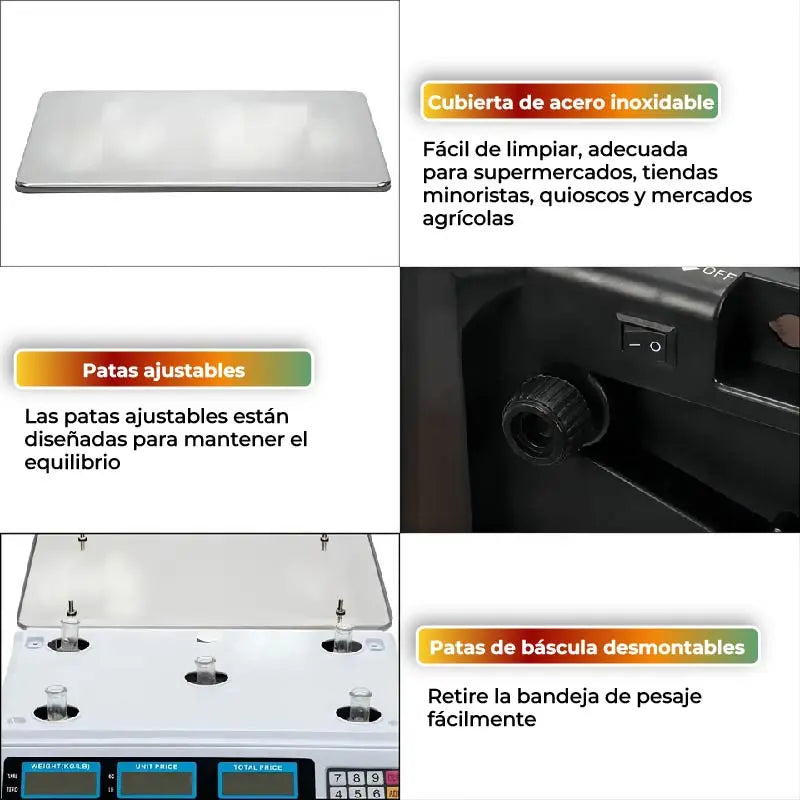 BÁSCULA DIGITAL de 40kg, pantalla de doble cara⚖️
