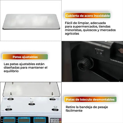 BÁSCULA DIGITAL de 40kg, pantalla de doble cara⚖️