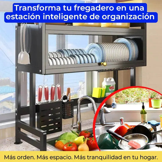 Estante de almacenamiento para lavavajillas, escurridor de platos
