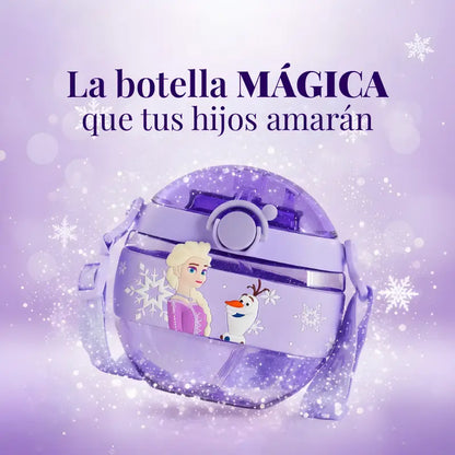 Cantimplora Infantil Disney Frozen 500ml | Antiderrame + Correa Ajustable 💜