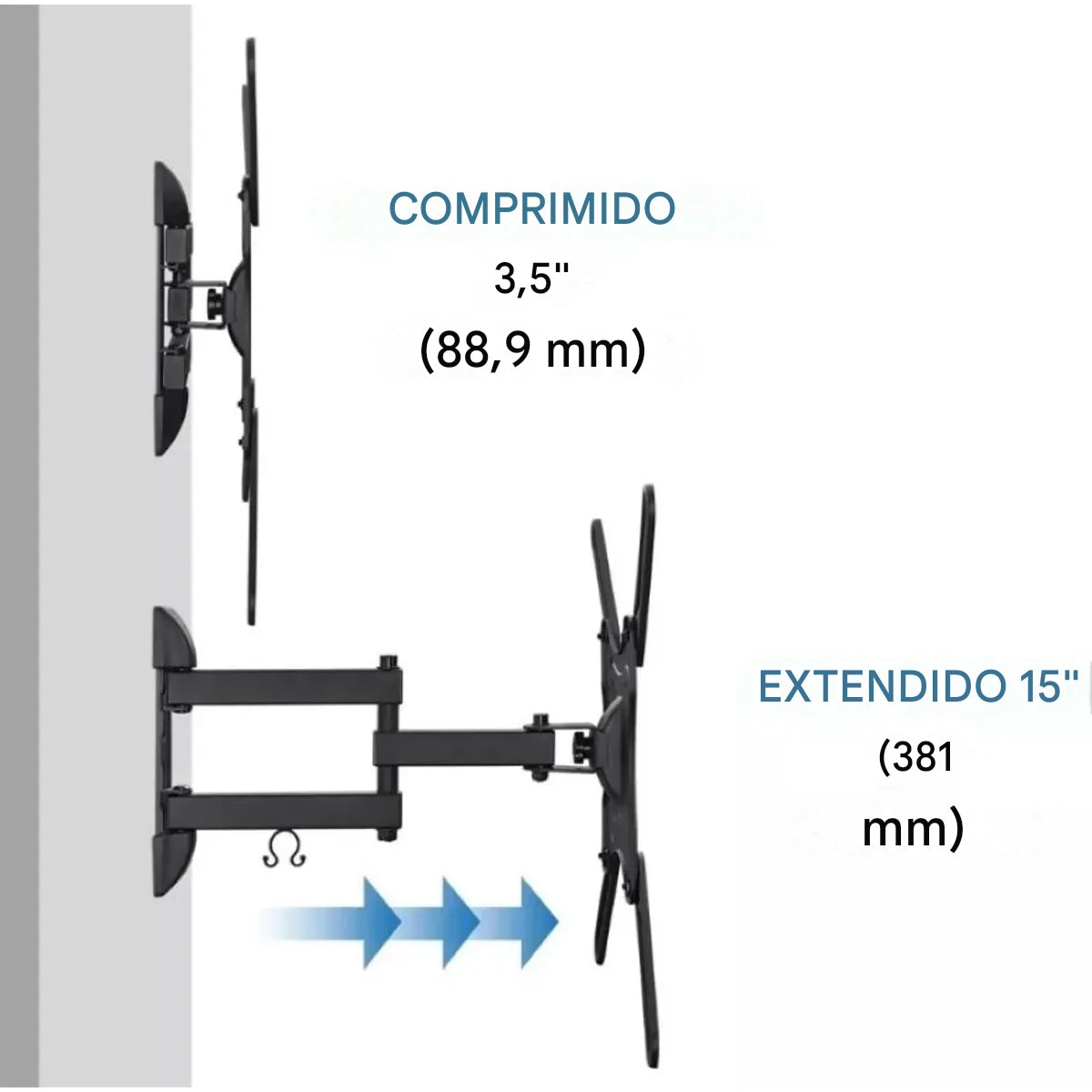 Soporte de pared movible para TV 32” a 55”